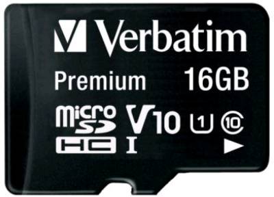 Карта памяти Verbatim microSDHC Premium 16GB MDAVR-10/G