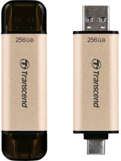 Флеш-память USB Transcend JetFlash 930C 256GB Gold-Black USB 3.2 Type-C TS256GJF930C