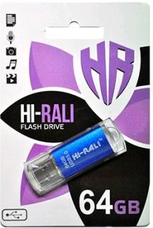 Флеш-память USB HI-RALI Rocket series 64Gb Blue USB 2.0 HI-64GBVCBL