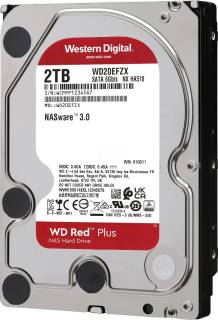 Внутренний HDD/SSD Western Digital WD Red Plus 2TB 5400rpm 128MB WD20EFZX