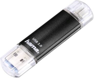 Флеш-память USB HAMA Laeta Twin 128GB Black USB 3.0 + OTG 00124001