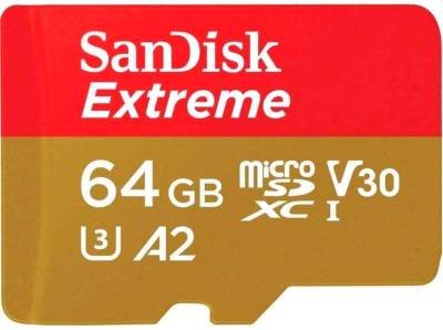 Карта памяти SanDisk Extreme microSDXC 64GB SDSQXA2-064G-GN6MN