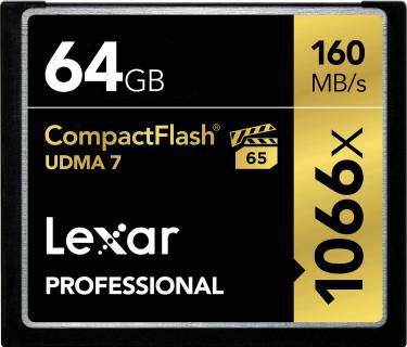 Карта памяти Lexar Professional 1066x CompactFlash 64GB LCF64GCRB1066