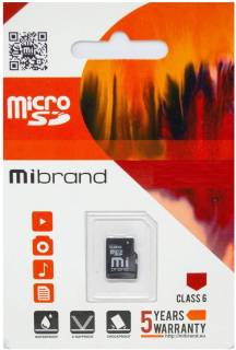 Карта памяти Mibrand microSDHC 8GB MICDC6/8GB
