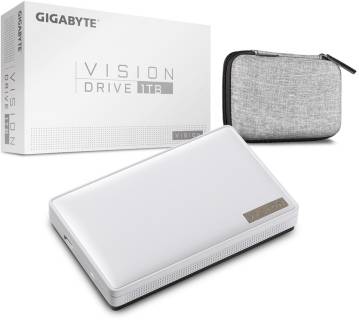 Внешний HDD Gigabyte Vision Drive 1TB White/Black USB3.2 Gen2 x2 GP-VSD1TB