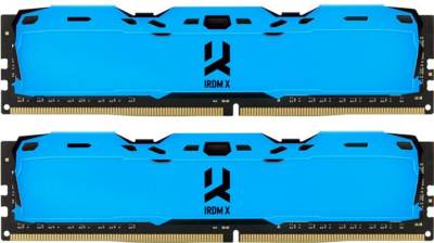 Оперативная память Goodram IRDM Blue DDR4 16GB (2x8GB) 3200MHz CL16 Kit IR-XB3200D464L16SA/16GDC