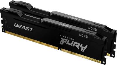 Оперативная память Kingston Fury Beast Black DDR3 8GB (2x4GB) 1600MHz CL10 Kit KF316C10BBK2/8