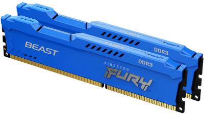 Оперативная память Kingston Fury Beast Blue DDR3 16GB (2x8GB) 1600MHz CL10 Kit KF316C10BK2/16