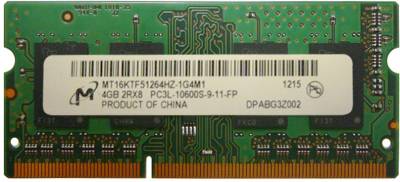 Оперативная память Micron So-Dimm DDR3 4GB 1333MHz CL9 MT16KTF51264HZ-1G4M1