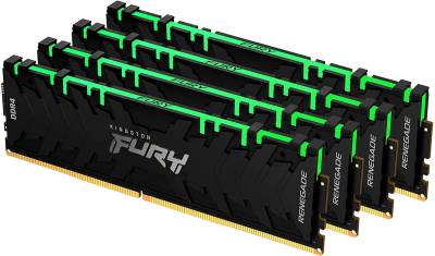 Оперативная память Kingston Fury Renegade RGB DDR4 32GB (4x8GB) 3600MHz CL16 Kit KF436C16RBAK4/32