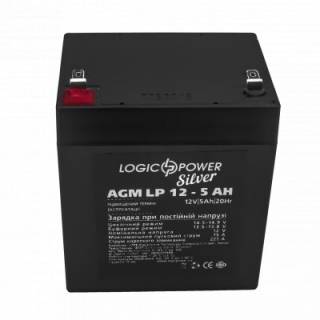 Аккумуляторная батарея LogicPower AGM LP 12V - 5 Ah Silver LP15001