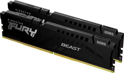 Оперативная память Kingston Fury Beast Black DDR5 32GB (2x16GB) 4800MHz CL38 Kit KF548C38BBK2-32