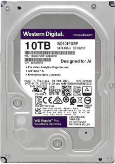 Внутренний HDD/SSD Western Digital WD Purple Pro 10TB 7200rpm 256MB WD101PURP