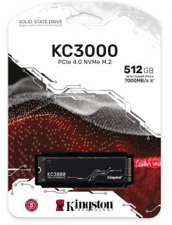 Внутренний HDD/SSD Kingston KC3000 512GB M.2 2280 NVMe PCIe Gen4 x4 3D TLC SKC3000S/512G