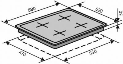 Варочная поверхность Ventolux HSF640-H2G CEST GRS