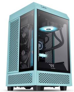 Корпус Thermaltake Tower 100 TG Turquoise CA-1R3-00SBWN-00