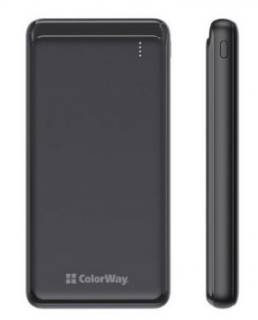 Дополнительные внешние аккумуляторы ColorWay Slim 10000mAh Black CW-PB100LPG3BK-PD