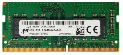 Оперативная память Micron So-Dimm DDR4 8GB 2666MHz CL19 MTA8ATF1G64HZ-2G6D1