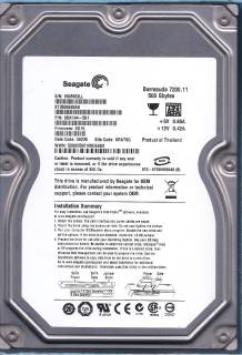 Внутренний HDD/SSD Seagate Barracuda 7200.11 500GB 7200rpm 16MB Refurbished ST3500620AS