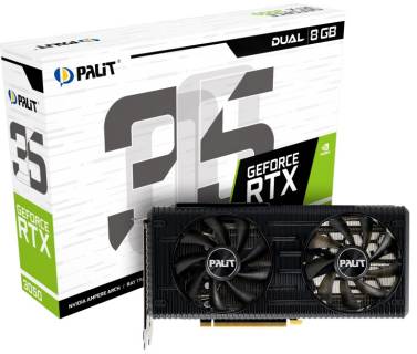 Видеокарта Palit GeForce RTX 3050 Dual 8GB NE63050019P1-190AD