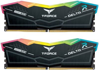 Оперативная память Team T-Force Delta RGB Black DDR5 32GB (2x16GB) 6400MHz CL40 Kit FF3D532G6400HC40BDC01