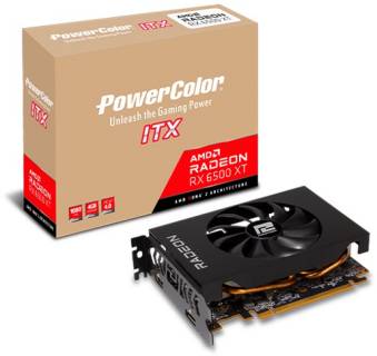 Видеокарта PowerColor Radeon RX 6500 XT ITX 4GB AXRX 6500 XT 4GBD6-DH