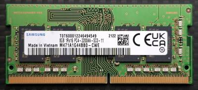 Оперативная память Samsung So-Dimm DDR4 8GB 3200MHz CL22 M471A1G44BB0-CWE