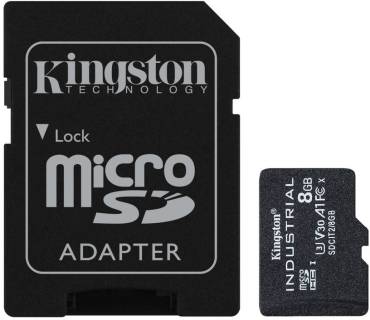 Карта памяти Kingston Industrial microSDHC 8GB + SD Adapter SDCIT2/8GB