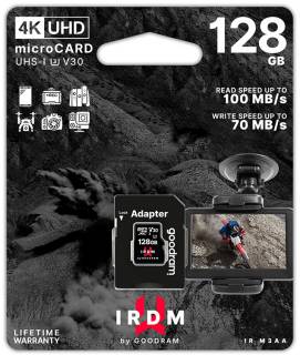 Карта памяти Goodram MicroSDXC IRDM M3AA 128GB + Adapter IR-M3AA-1280R12