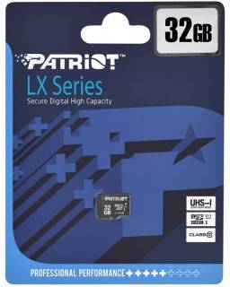 Карта памяти Patriot microSDHC LX Series 32GB PSF32GMDC10