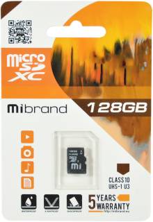 Карта памяти Mibrand microSDXC 128GB MICDHU3/128GB
