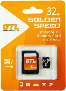 Карта памяти GTL Golden Speed microSDHC 32GB + SD Adapter GTL-32-MICRO