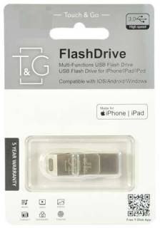 Флеш-память USB T&G 008 Series 256GB Silver USB 3.0 + Lightning TG008IOS-256G3