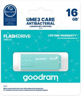 Флеш-память USB Goodram UME3 Care 16GB Green USB 3.0 UME3-0160CRR11