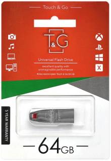 Флеш-память USB T&G 115 Stylish series 64GB Chrom USB 2.0 TG115-64G