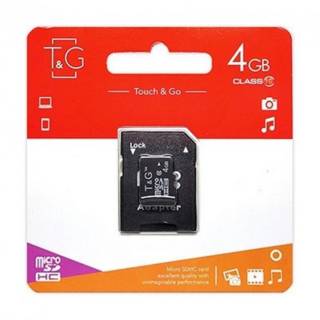 Карта памяти T&G microSDHC 4GB + Adapter TG-4GBSDCL10-01
