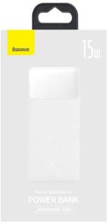 Дополнительные внешние аккумуляторы Baseus Bipow Digital Display Powerbank 15W 20000mAh White PPDML-J02