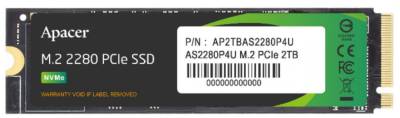 Внутренний HDD/SSD Apacer AS2280P4U 2TB M.2 2280 NVMe PCIe Gen3 x4 TLC AP2TBAS2280P4U-1