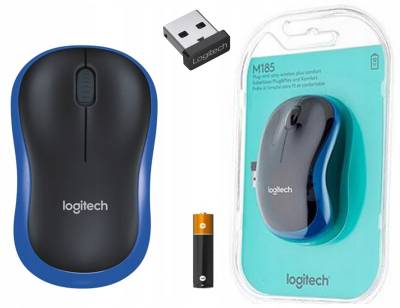 Мышка Logitech M185 Wireless Blue 910-002239