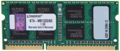 Оперативная память Kingston So-Dimm for Apple DDR3 8GB 1333Mhz CL9 KTA-MB1333/8G