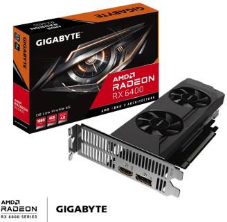 Видеокарта Gigabyte Radeon RX 6400 D6 LOW PROFILE 4GB GV-R64D6-4GL