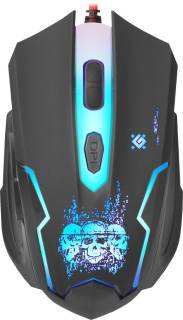 Мышка Defender Skull GM-180L Black USB + MousePad 52180