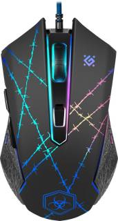 Мышка Defender Forced GM-020L Black USB + Mousepad 52020