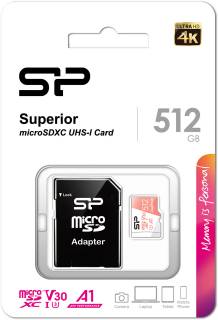 Карта памяти Silicon Power Superior microSDXC 512GB + adapter SP512GBSTXDV3V20SP