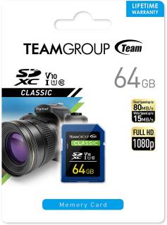 Карта памяти Team Classic SDXC 64GB TSDXC64GIV1001