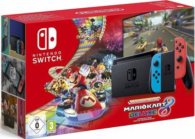 Игровая приставка NINTENDO Switch Neon Blue-Red Mario Kart 8 Deluxe Bundle