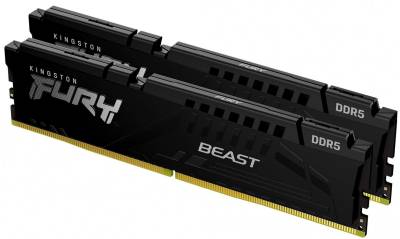 Оперативная память Kingston Fury Beast Black DDR5 16GB (2x8GB) 5600MHz CL40 Kit KF556C40BBK2-16
