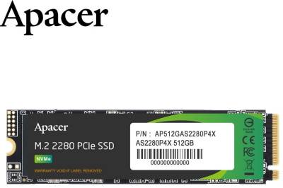 Внутренний HDD/SSD Apacer AS2280P4X 512GB M.2 2280 NVMe PCIe Gen3 x4 TLC AP512GAS2280P4X-1