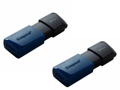 Флеш-память USB Kingston DataTraveler Exodia M 2x64GB 2-Pack Black/Blue USB 3.2 DTXM/64GB-2P