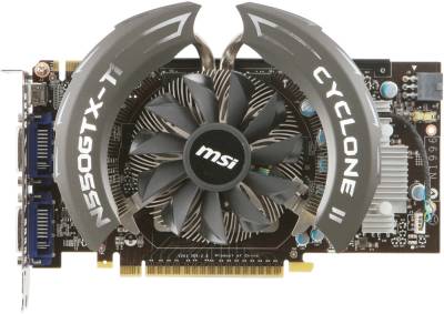 Видеокарта MSI GeForce GTX550Ti 1GB N550GTX-Ti Cyclone II 1GD5/OC